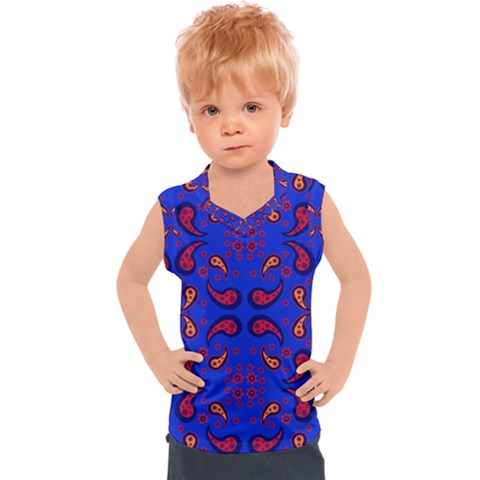 Floral Pattern Paisley Style  Kids  Sport Tank Top by Eskimos