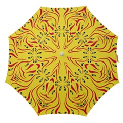 Floral Folk Damask Pattern  Straight Umbrellas by Eskimos