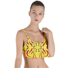 Floral Folk Damask Pattern  Layered Top Bikini Top  by Eskimos