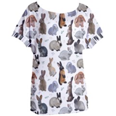 Funny Bunny Women s Oversized Tee by SychEva