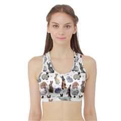 Funny Bunny Sports Bra With Border by SychEva