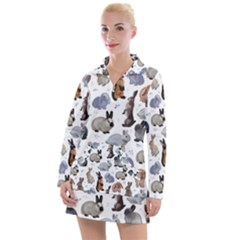 Funny Bunny Women s Long Sleeve Casual Dress by SychEva