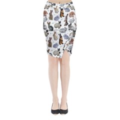 Funny Bunny Midi Wrap Pencil Skirt by SychEva