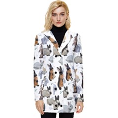 Funny Bunny Button Up Hooded Coat  by SychEva