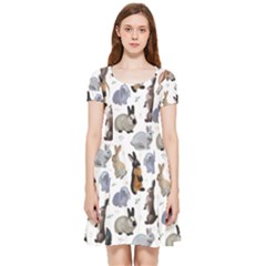 Funny Bunny Inside Out Cap Sleeve Dress by SychEva