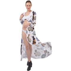 Funny Bunny Maxi Chiffon Beach Wrap by SychEva