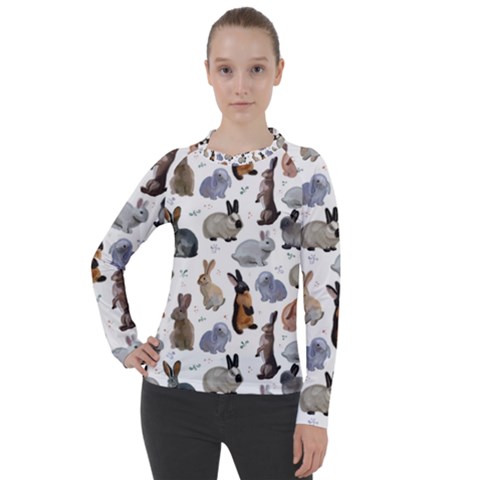 Funny Bunny Women s Pique Long Sleeve Tee by SychEva