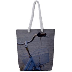 Classic Blue Full Print Rope Handle Tote (small) by DimitriosArt