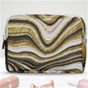 Gold Glitter Marble Background 2 Make Up Pouch (Medium) View1