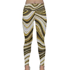 Gold Glitter Marble Background 2 Lightweight Velour Classic Yoga Leggings by befabulous