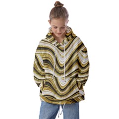 Gold Glitter Marble Background 2 Kids  Oversized Hoodie by befabulous