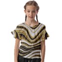 Gold Glitter Marble Background 2 Kids  Cut Out Flutter Sleeves View1