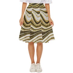 Gold Glitter Marble Background 2 Classic Short Skirt