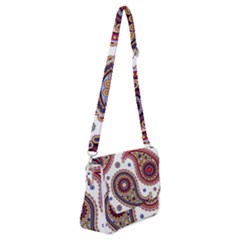 Paisley Pattern Shoulder Bag With Back Zipper by befabulous