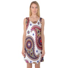 Paisley Pattern Sleeveless Satin Nightdress by befabulous