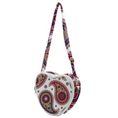 Paisley Pattern Heart Shoulder Bag by befabulous