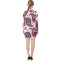 Paisley Pattern V-neck Bodycon Long Sleeve Dress View2