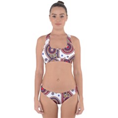 Paisley Pattern Cross Back Hipster Bikini Set by befabulous