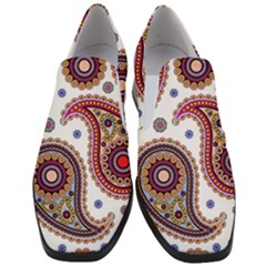 Paisley Pattern Women Slip On Heel Loafers by befabulous