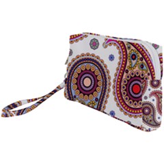 Paisley Pattern Wristlet Pouch Bag (small) by befabulous