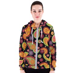 Paisley Pattern Design Women s Zipper Hoodie by befabulous