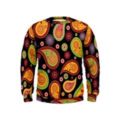 Paisley Pattern Design Kids  Sweatshirt by befabulous