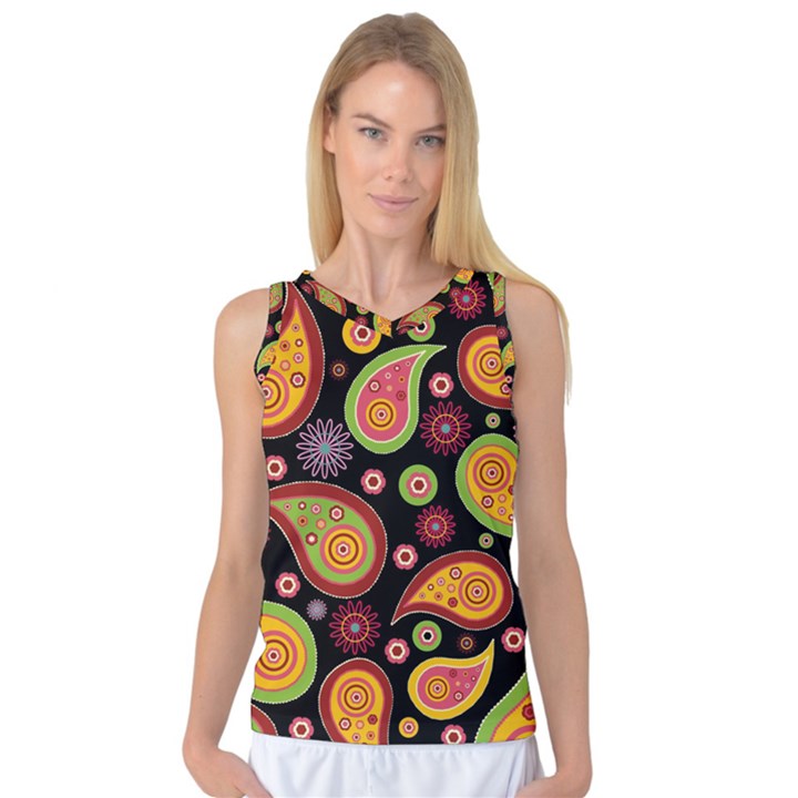 Paisley Pattern Design Women s Basketball Tank Top