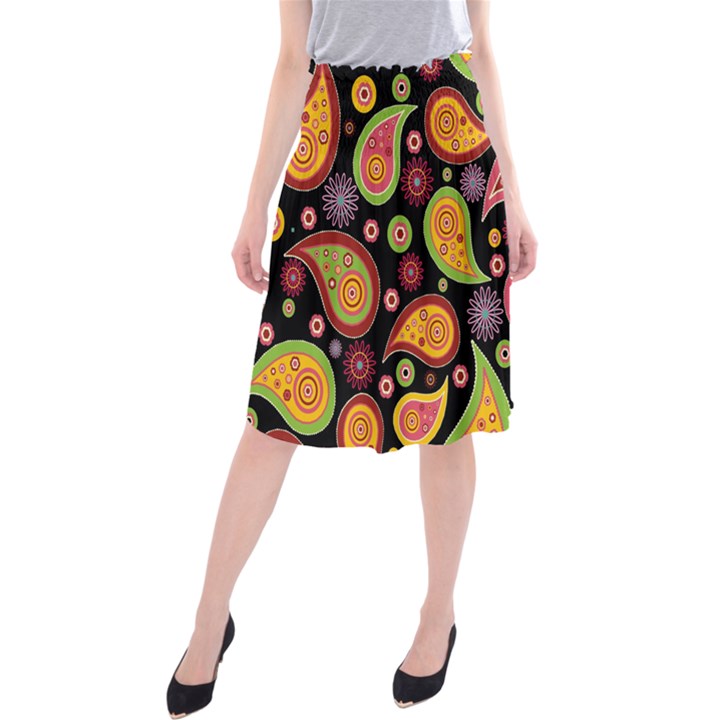 Paisley Pattern Design Midi Beach Skirt