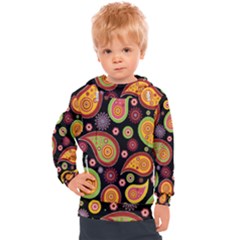 Paisley Pattern Design Kids  Hooded Pullover by befabulous