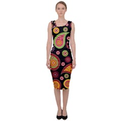 Paisley Pattern Design Sleeveless Pencil Dress by befabulous