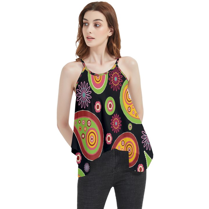 Paisley Pattern Design Flowy Camisole Tank Top