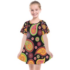 Paisley Pattern Design Kids  Smock Dress by befabulous