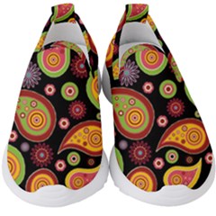 Paisley Pattern Design Kids  Slip On Sneakers