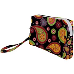 Paisley Pattern Design Wristlet Pouch Bag (small) by befabulous