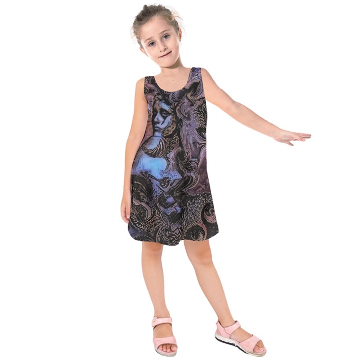 Boho Cthulu Kids  Sleeveless Dress