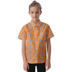 Floral Kids  Short Sleeve Shirt by Sparkle