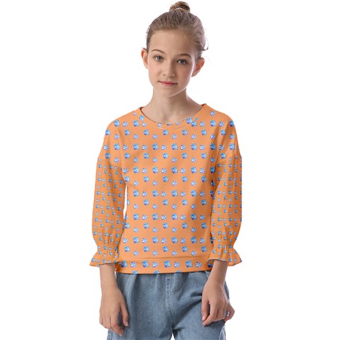 Floral Kids  Cuff Sleeve Top by Sparkle