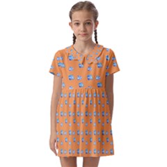 Floral Kids  Asymmetric Collar Dress