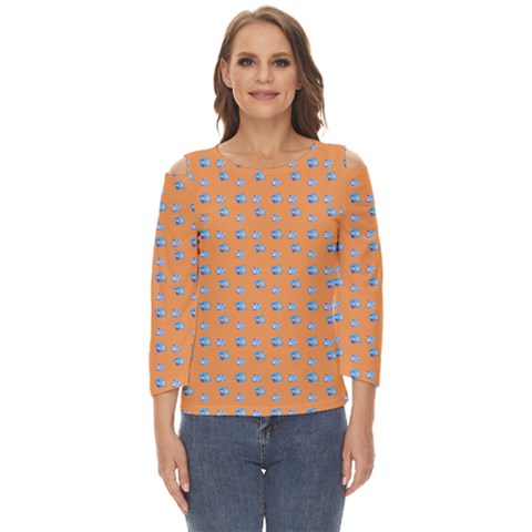 Floral Cut Out Wide Sleeve Top by Sparkle