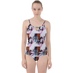 Fashion Faces Cut Out Top Tankini Set by Sparkle