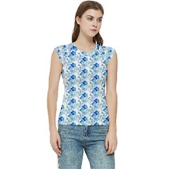 Flowers Pattern Women s Raglan Cap Sleeve Tee