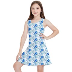 Flowers Pattern Kids  Lightweight Sleeveless Dress by Sparkle