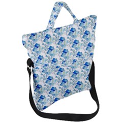 Flowers Pattern Fold Over Handle Tote Bag by Sparkle