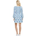 Flowers Pattern Tiered Long Sleeve Mini Dress View2