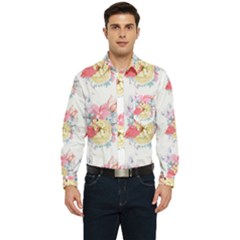 Flamingos Men s Long Sleeve Pocket Shirt 