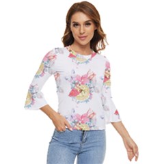 Flamingos Bell Sleeve Top