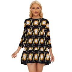 Digitalart Long Sleeve Babydoll Dress