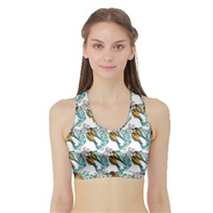 Nature Birds Sports Bra With Border by Sparkle