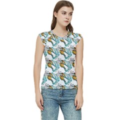 Nature Birds Women s Raglan Cap Sleeve Tee