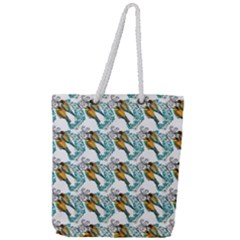 Nature Birds Full Print Rope Handle Tote (large) by Sparkle